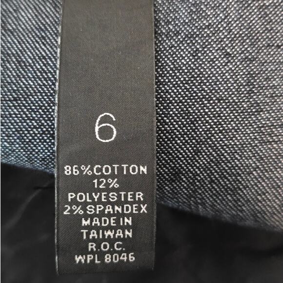 INC International Concepts Black Silver Shimmer Regular Fit Wide Leg Pants 6 NWT - Picture 6 of 7